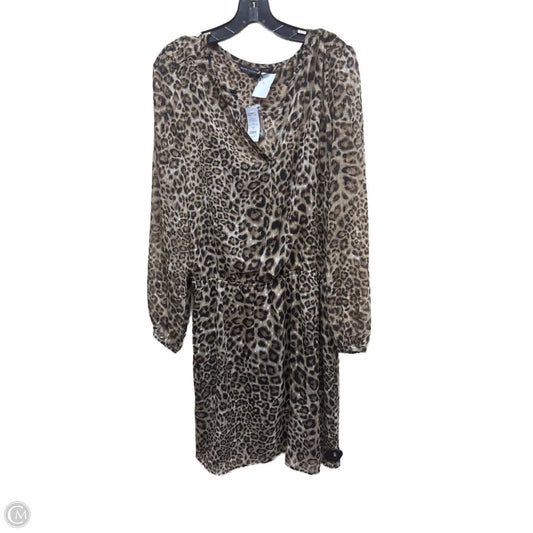 Dress Casual Midi By White House Black Market In Animal Print, Size: 12