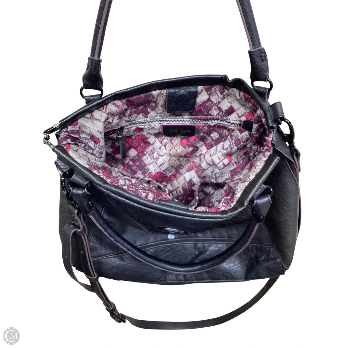 Handbag Leather By Elliot Lucca, Size: Medium