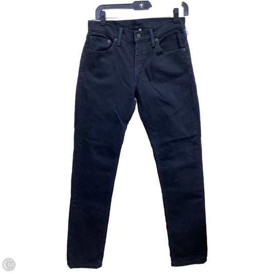 Jeans Straight By Levis In Black Denim, Size: 6