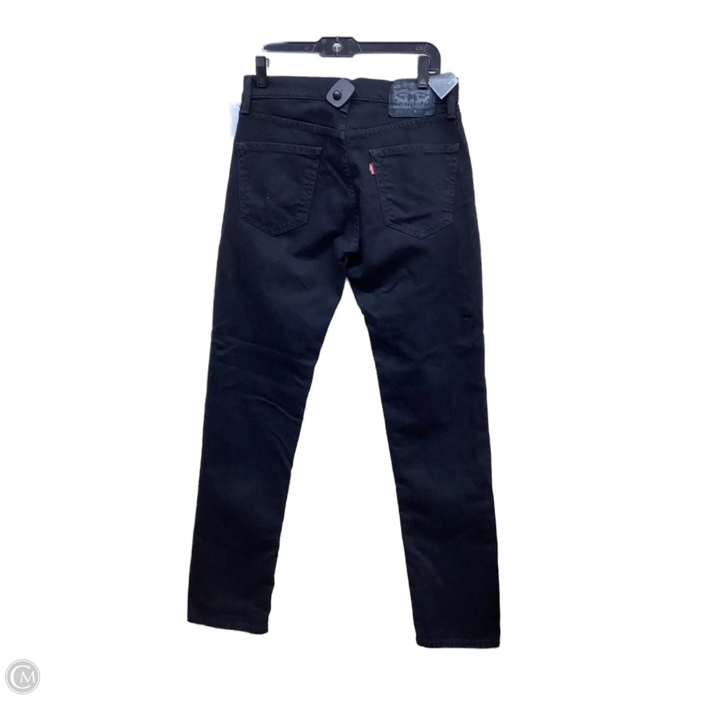 Jeans Straight By Levis In Black Denim, Size: 6
