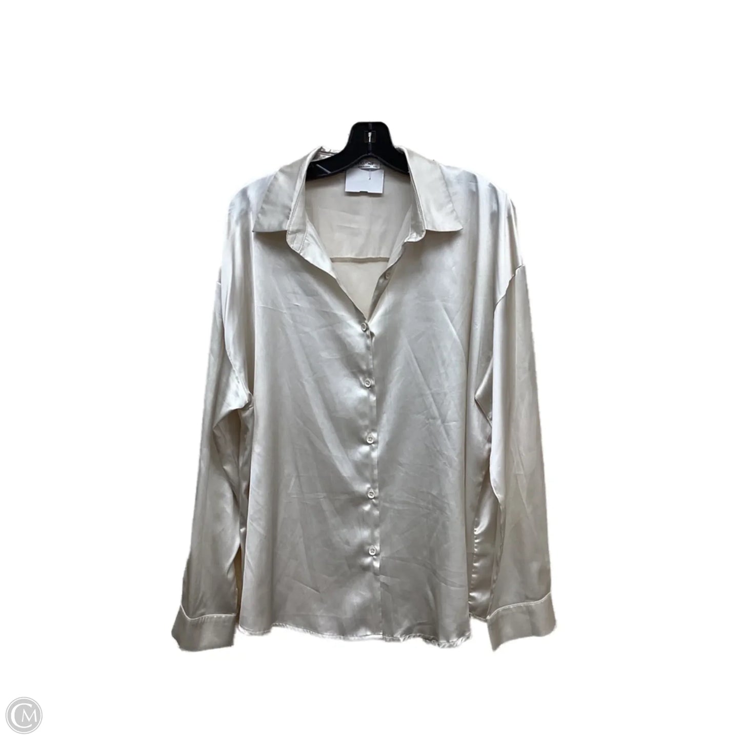 Top Long Sleeve By Clothes Mentor In Cream, Size: Xl