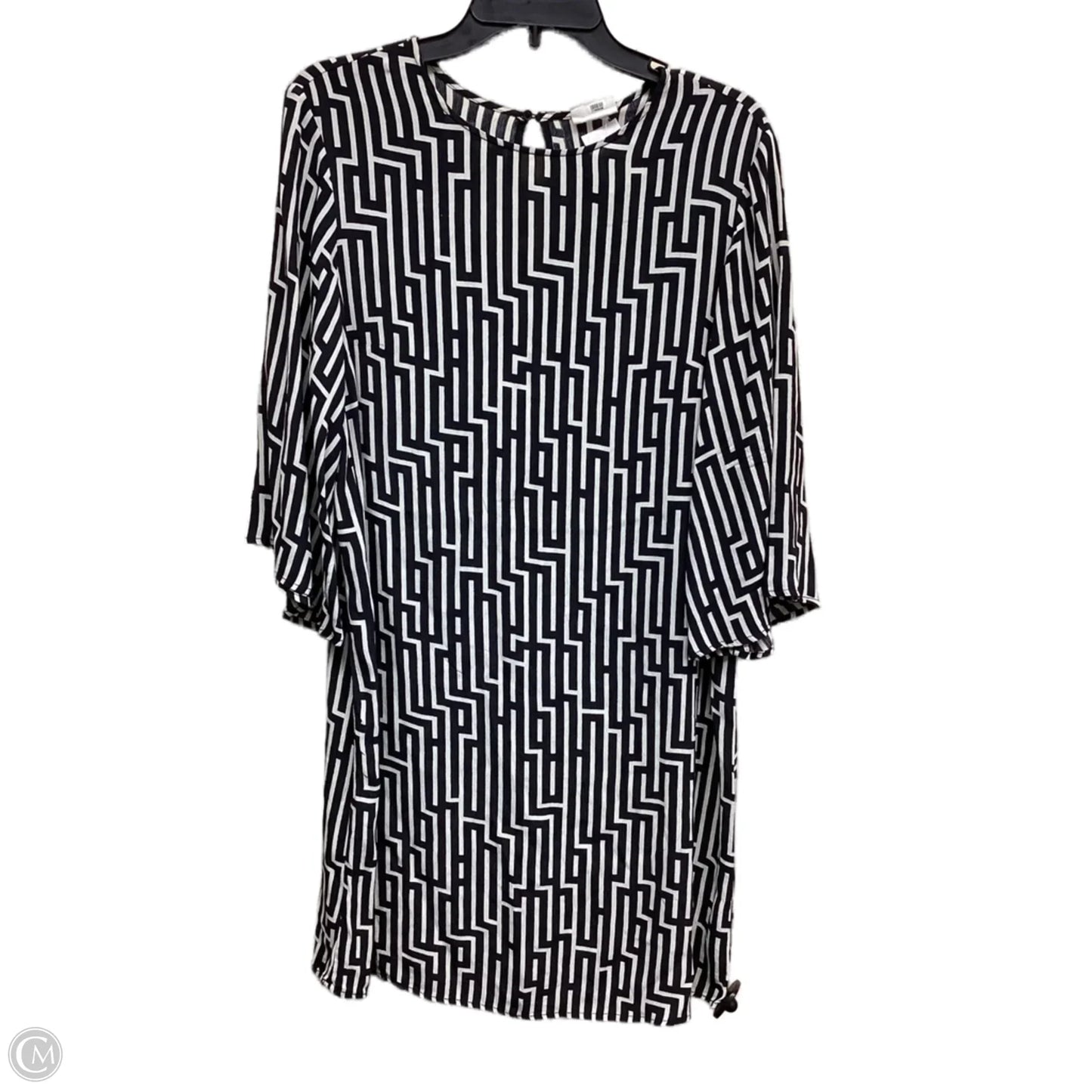 Dress Casual Midi By H&m In Black & White, Size: S