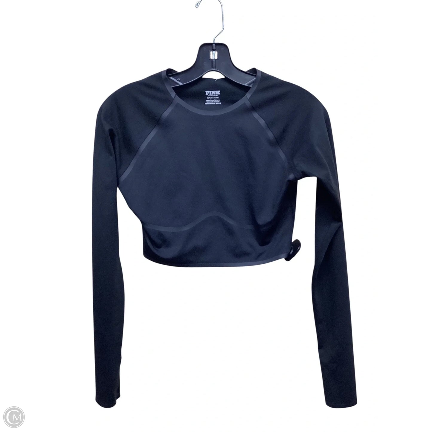 Athletic Top Long Sleeve Crewneck By Pink In Black, Size: S