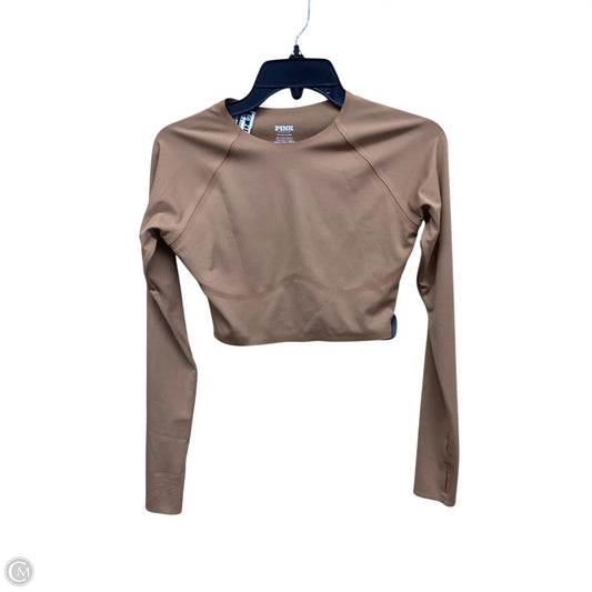 Athletic Top Long Sleeve Crewneck By Pink In Tan, Size: S