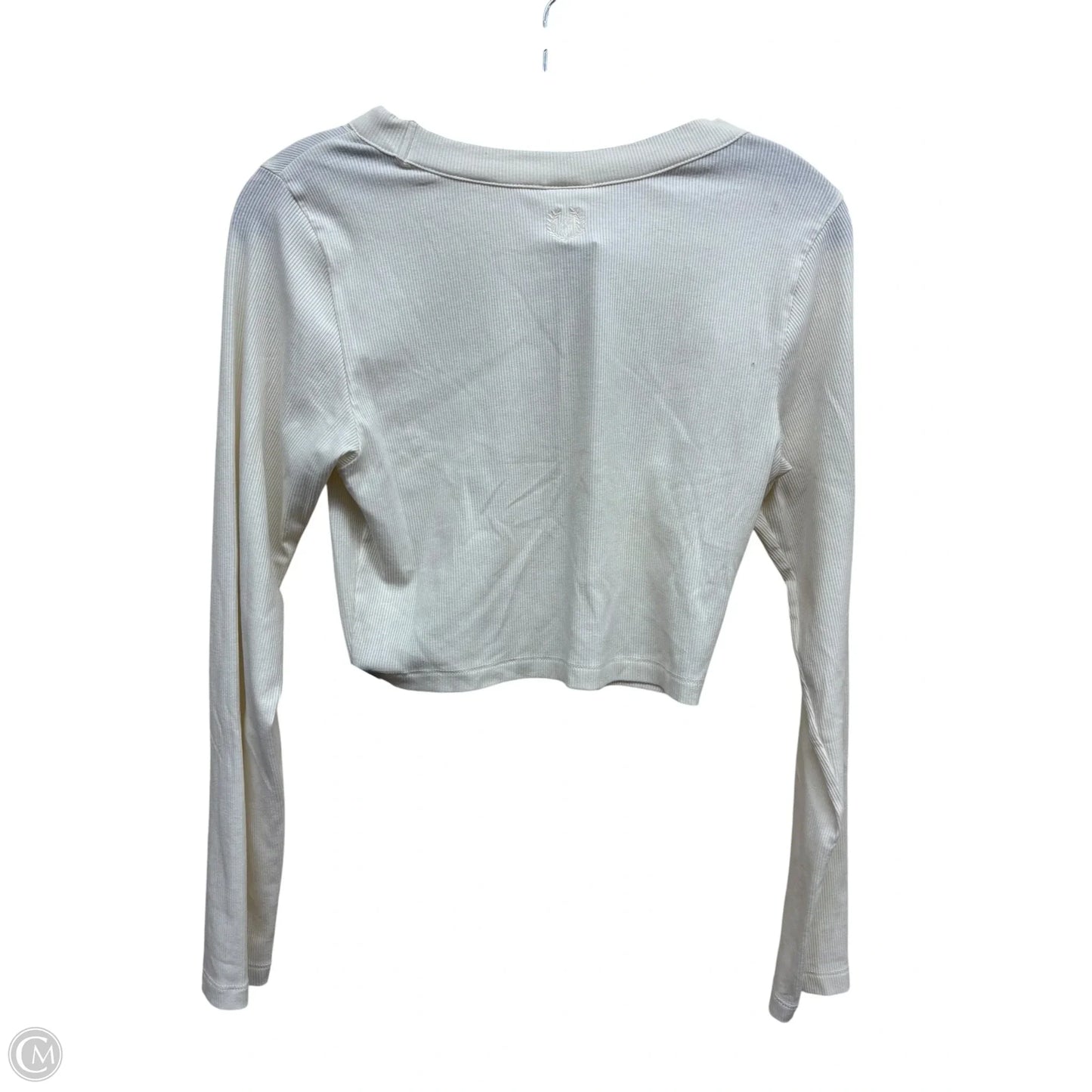 Top Long Sleeve By Pink In Cream, Size: L