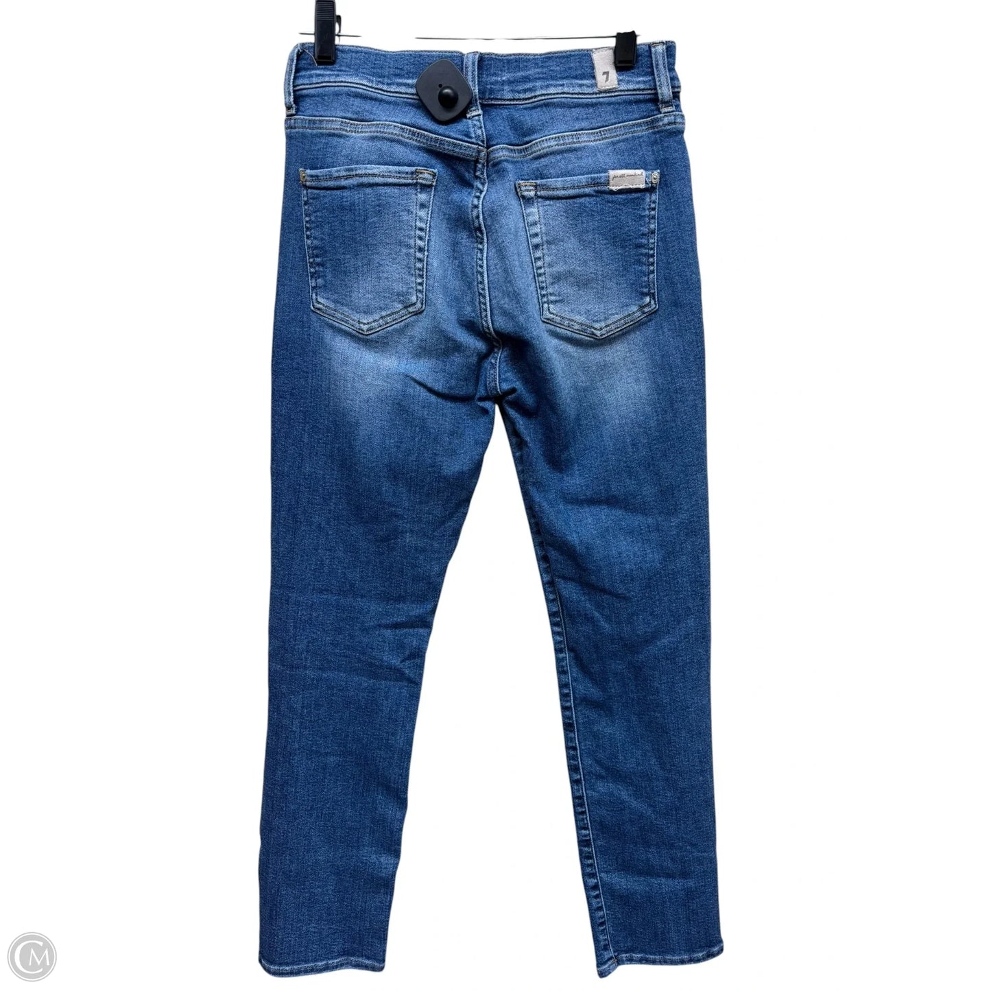 Jeans Straight By 7 For All Mankind In Blue Denim, Size: 0