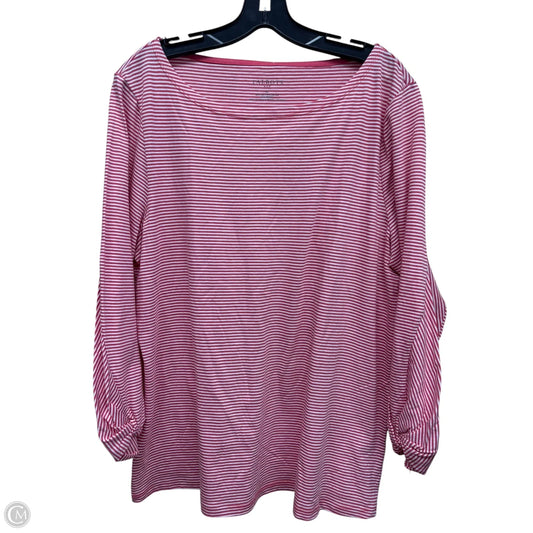 Top Long Sleeve By Talbots In Red, Size: Xl