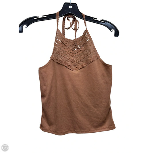 Top Sleeveless By Original Ty Wear In Brown, Size: M