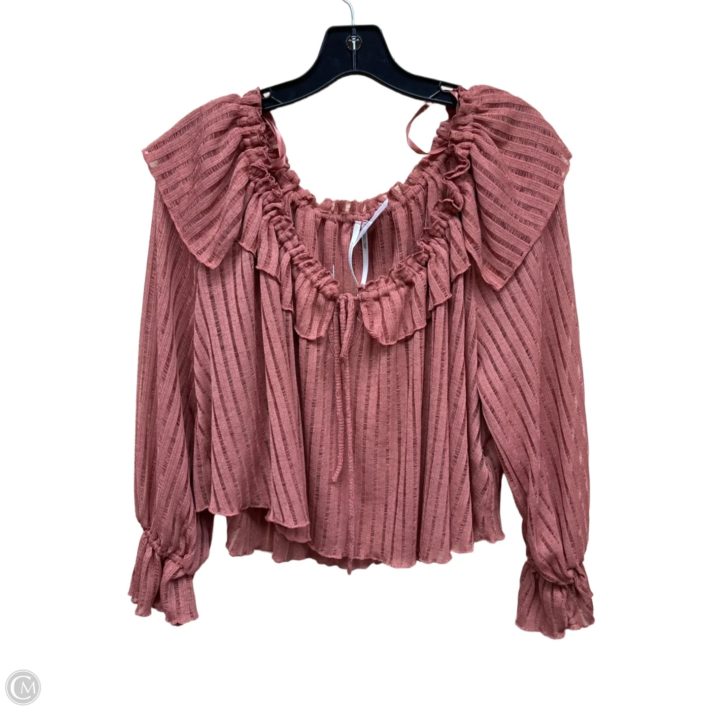 Top Long Sleeve By Anthropologie In Pink, Size: Xs