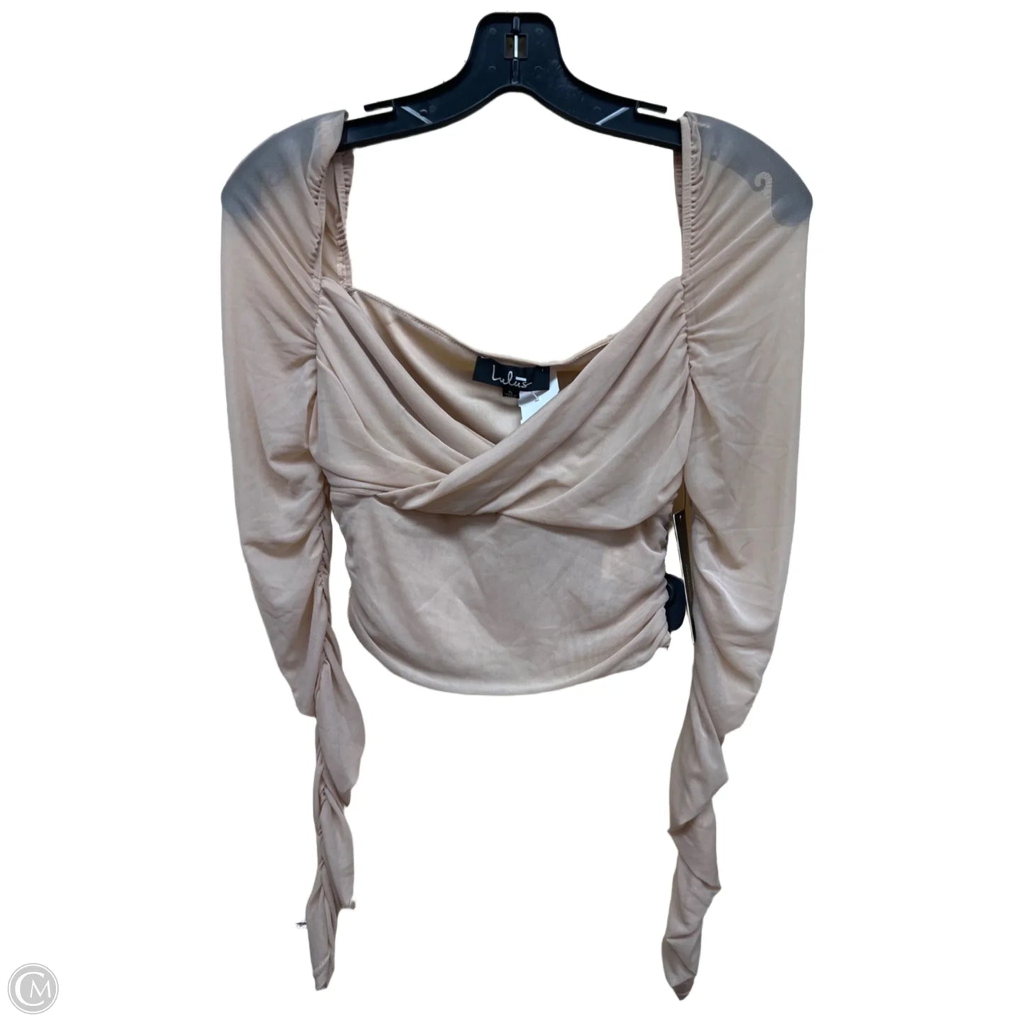 Top Long Sleeve By Lulus In Tan, Size: S