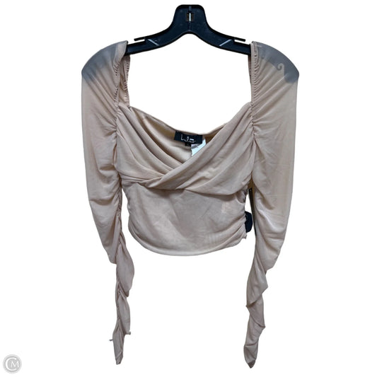 Top Long Sleeve By Lulus In Tan, Size: S