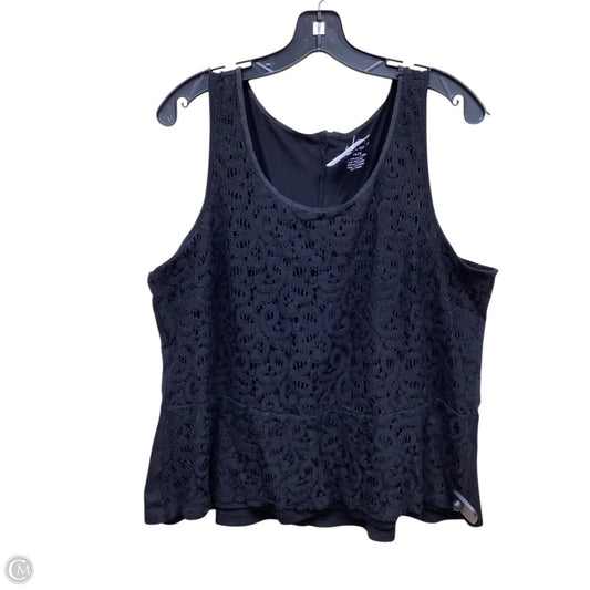 Top Sleeveless By Lane Bryant In Black, Size: Xl