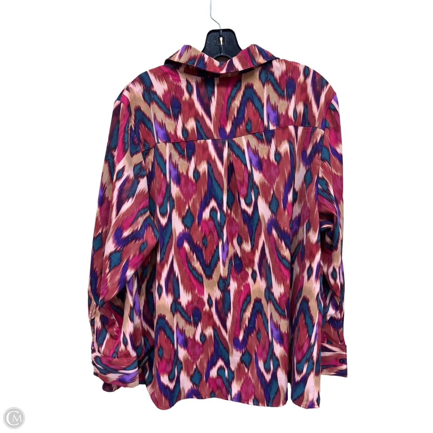 Top Long Sleeve By Nicole By Nicole Miller In Multi-colored, Size: 2x