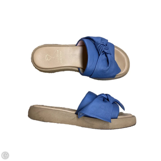 Sandals Flats By Clothes Mentor In Blue, Size: 7.5