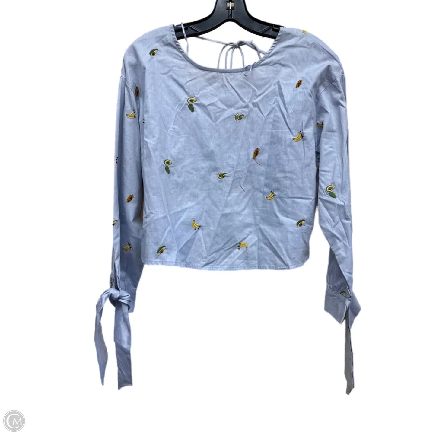 Top Long Sleeve By Zara In Blue, Size: S