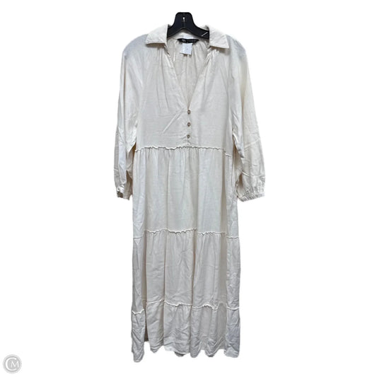 Dress Casual Maxi By Zara In Tan, Size: Xs