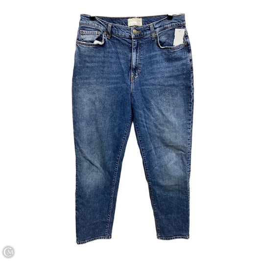 Jeans Straight By Current Elliott In Blue Denim, Size: 4