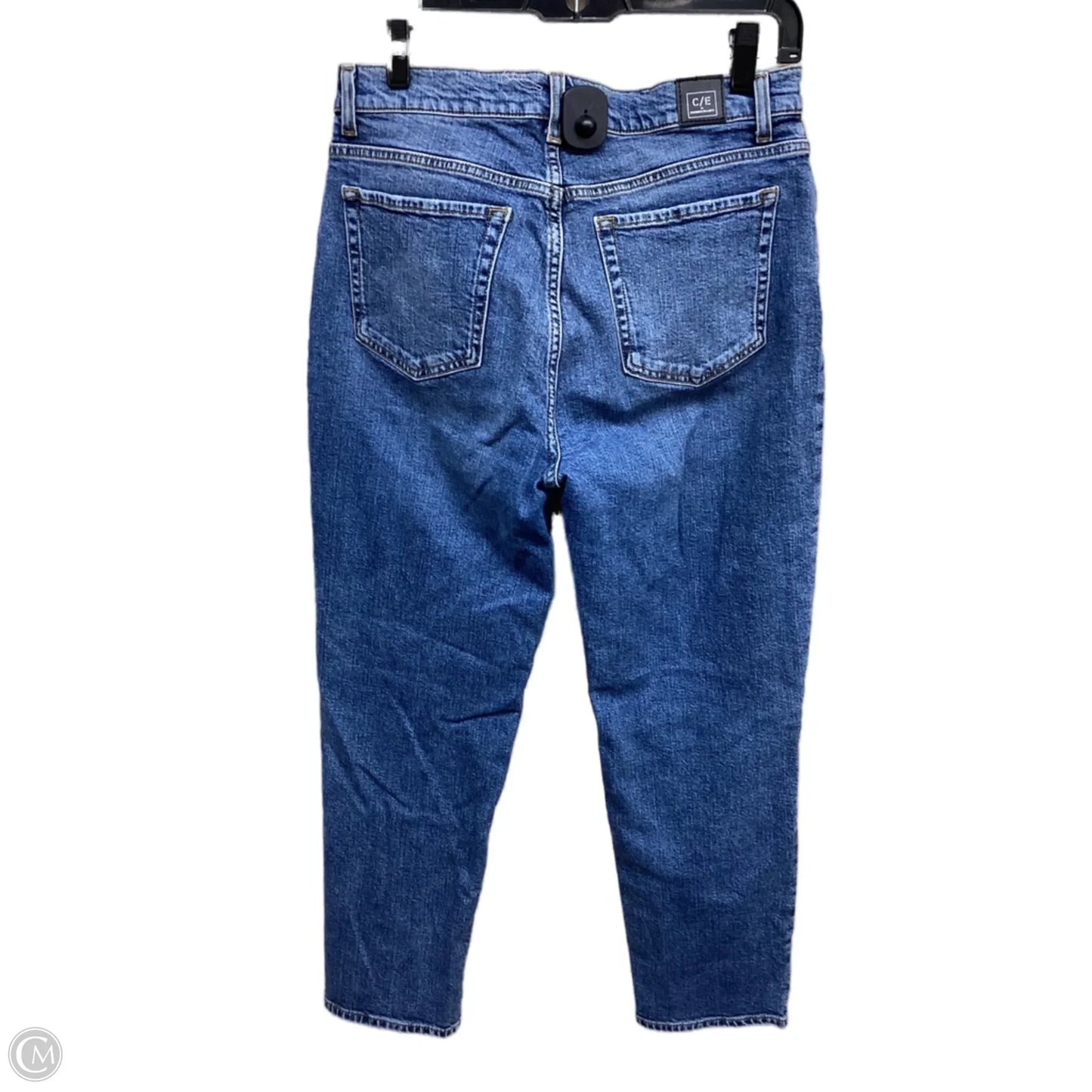 Jeans Straight By Current Elliott In Blue Denim, Size: 4