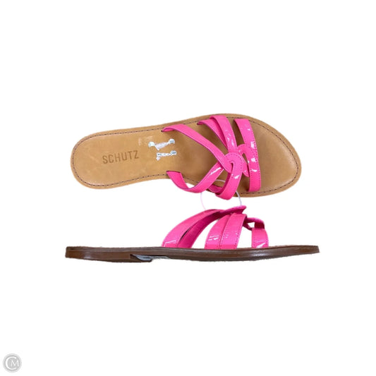 Sandals Flats By Clothes Mentor In Pink, Size: 8