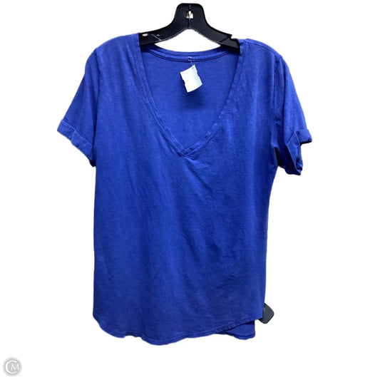 Athletic Top Short Sleeve By Lululemon In Blue