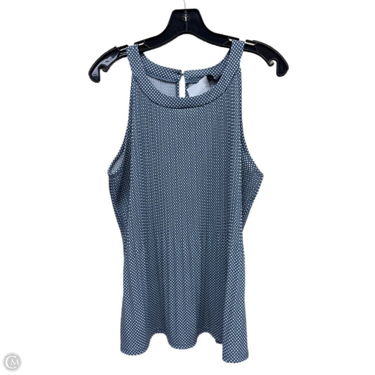 Top Sleeveless By Adrianna Papell In Polkadot Pattern, Size: L