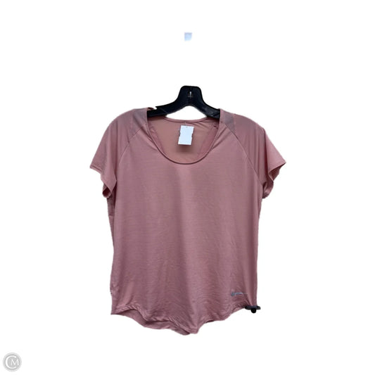 Athletic Top Short Sleeve By Nike In Pink, Size: M