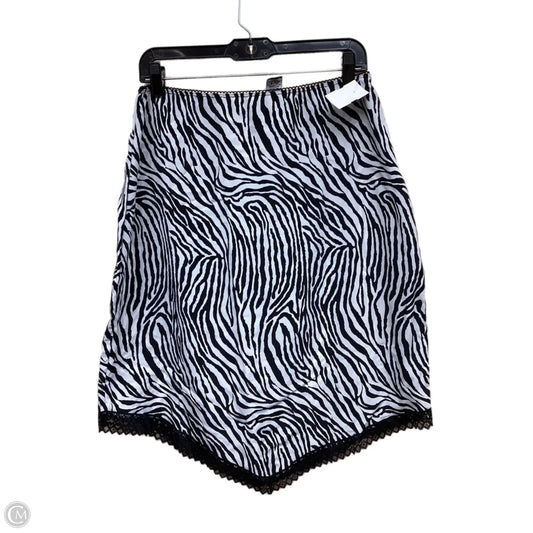 Skirt Midi By Xhilaration In Zebra Print, Size: L