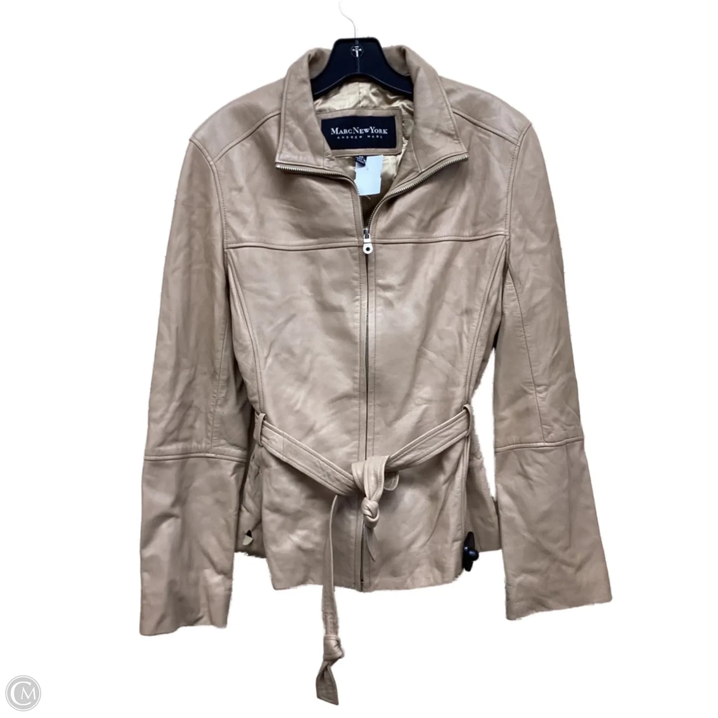Jacket Leather By Marc New York In Tan, Size: M