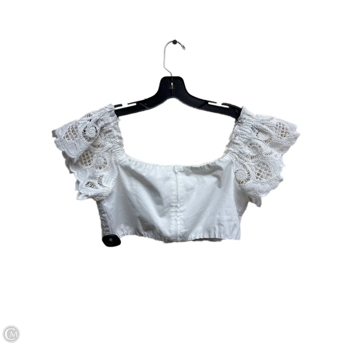 Top Short Sleeve By H&m In White, Size: M
