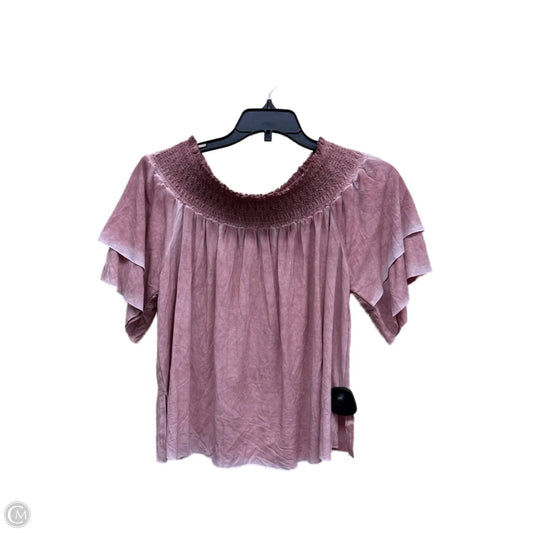 Top Short Sleeve By Pol In Pink, Size: S