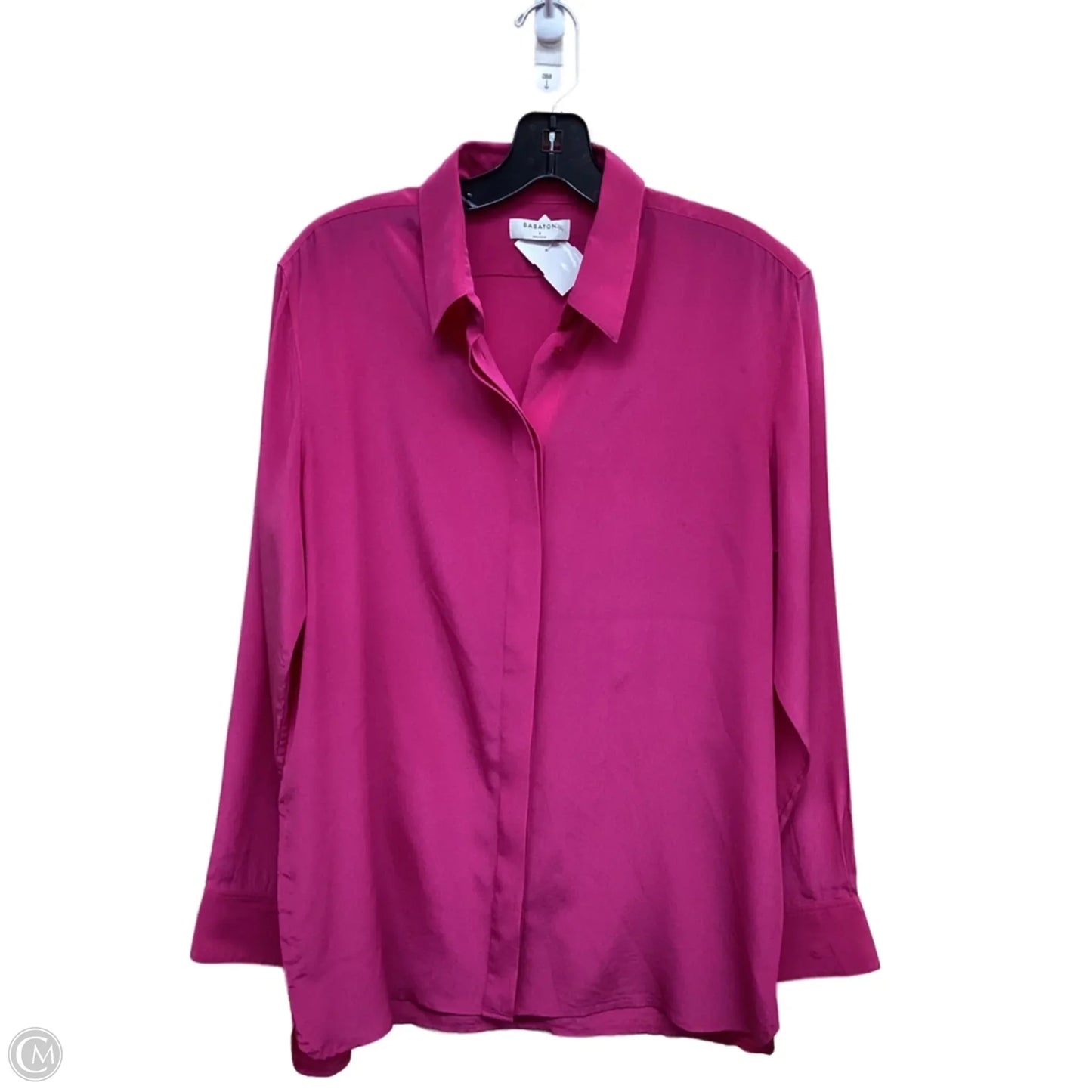 Top Long Sleeve By Babaton In Pink, Size: S