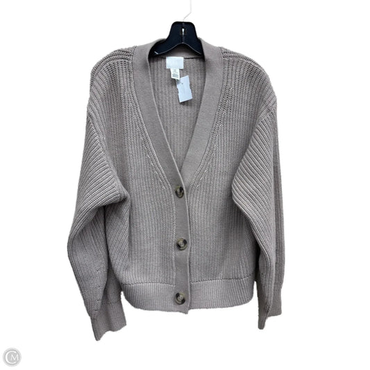 Sweater Cardigan By H&m In Tan, Size: M
