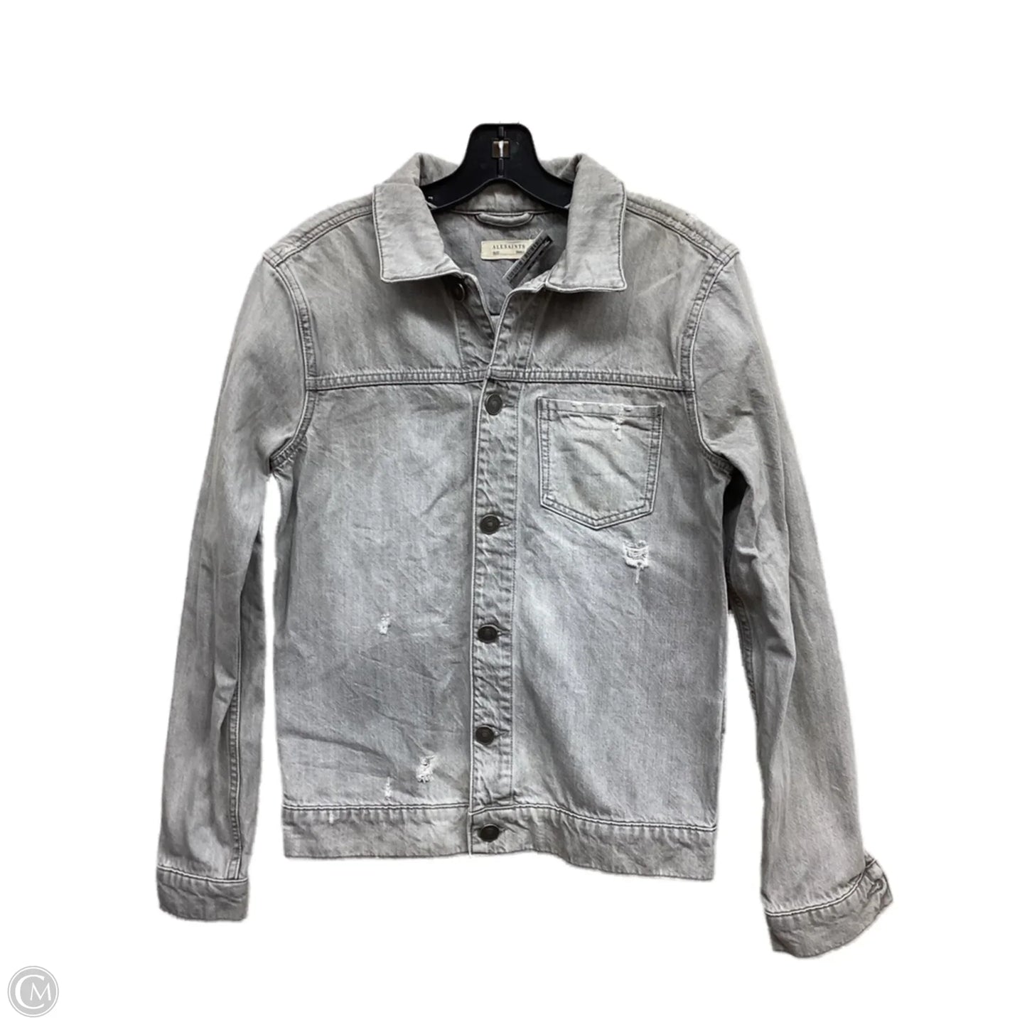 Jacket Designer By All Saints In Grey, Size: S