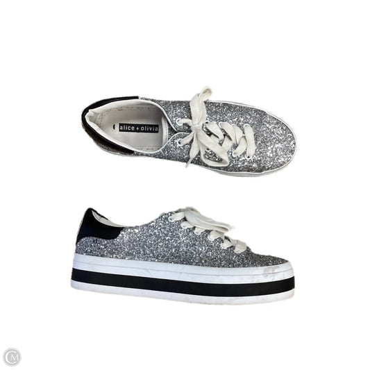 Shoes Designer By Alice + Olivia In Silver, Size: 7.5
