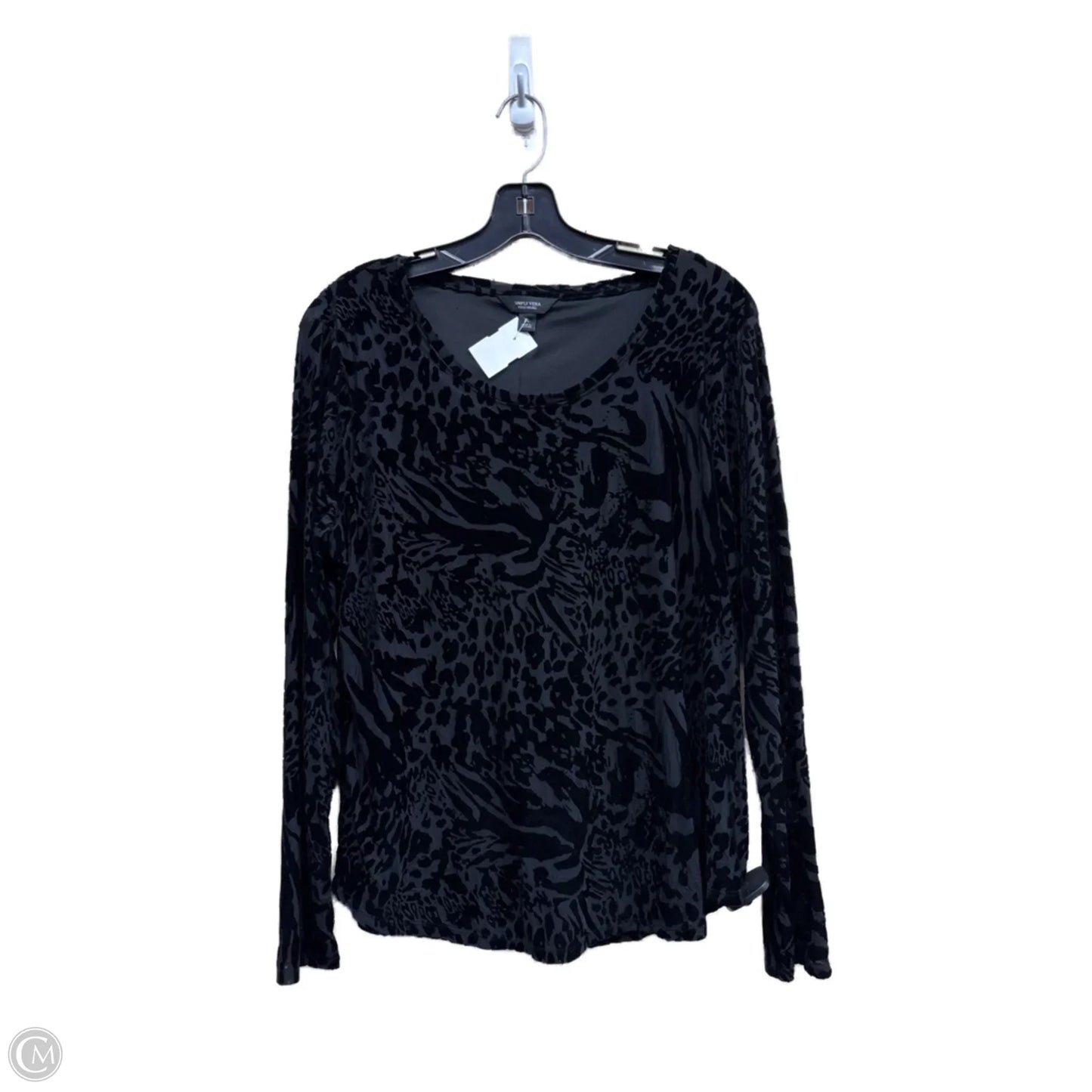 Top Long Sleeve By Simply Vera In Black, Size: Xl