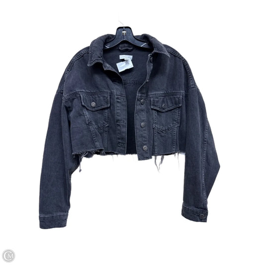 Jacket Denim By Topshop In Black Denim, Size: S