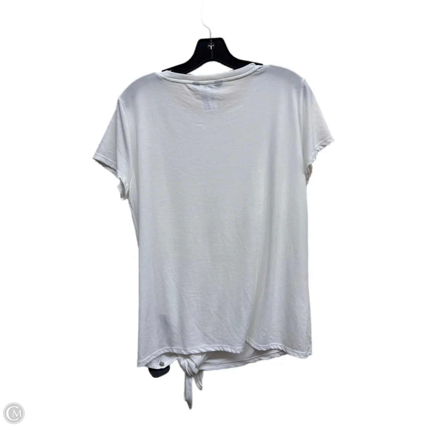 Top Short Sleeve By Simply Vera In White, Size: L