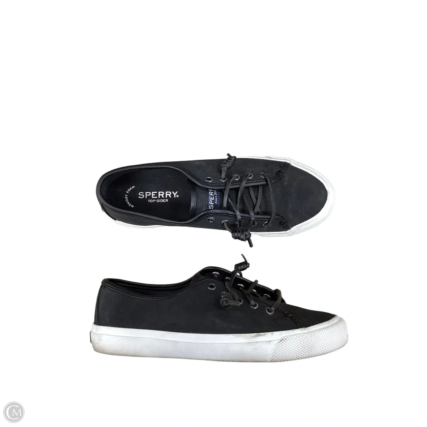 Shoes Sneakers By Sperry In Black, Size: 7.5