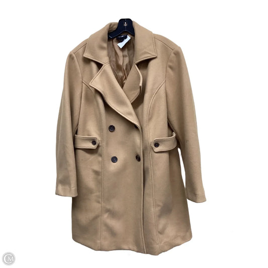 Coat Peacoat By Lane Bryant In Tan, Size: 16