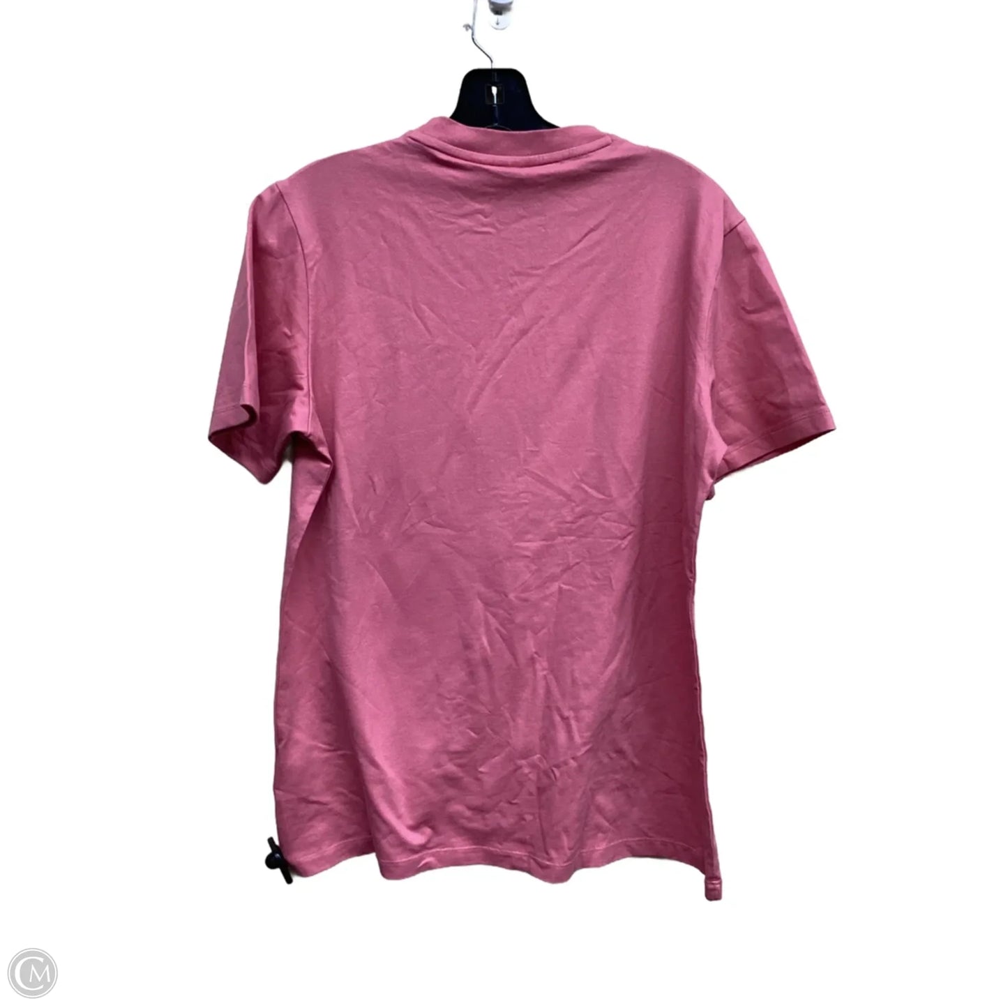 Athletic Top Short Sleeve By Adidas In Pink, Size: L