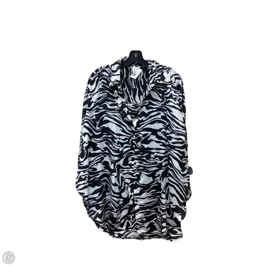 Top Long Sleeve By H&m In Zebra Print, Size: S