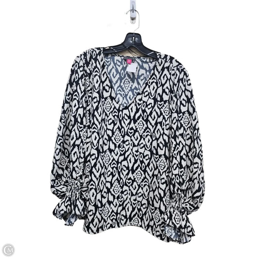 Top Long Sleeve By Vince Camuto In Multi-colored, Size: Xl