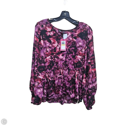 Top Long Sleeve By Vince Camuto In Multi-colored, Size: M