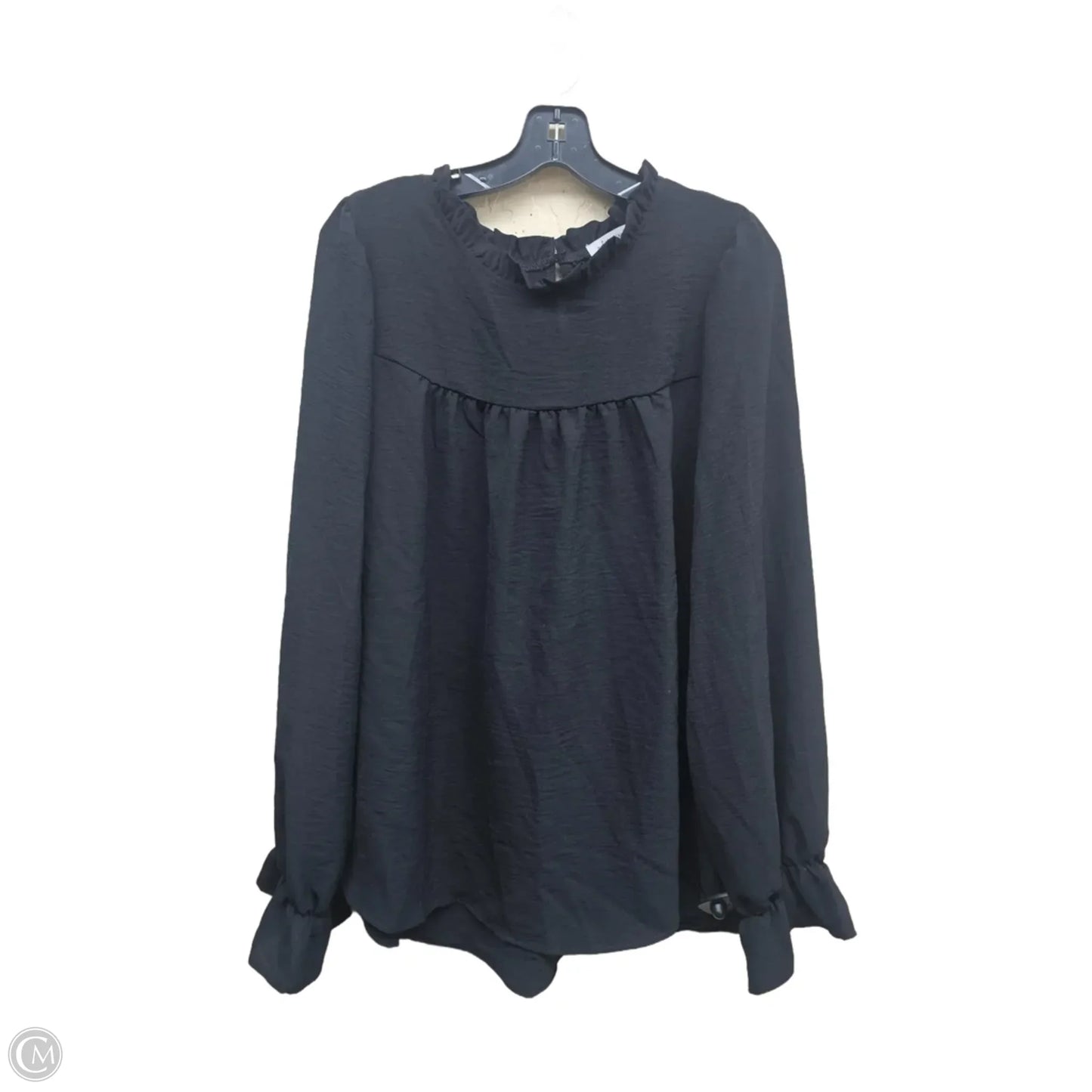 Top Long Sleeve By White Birch In Black, Size: Xl