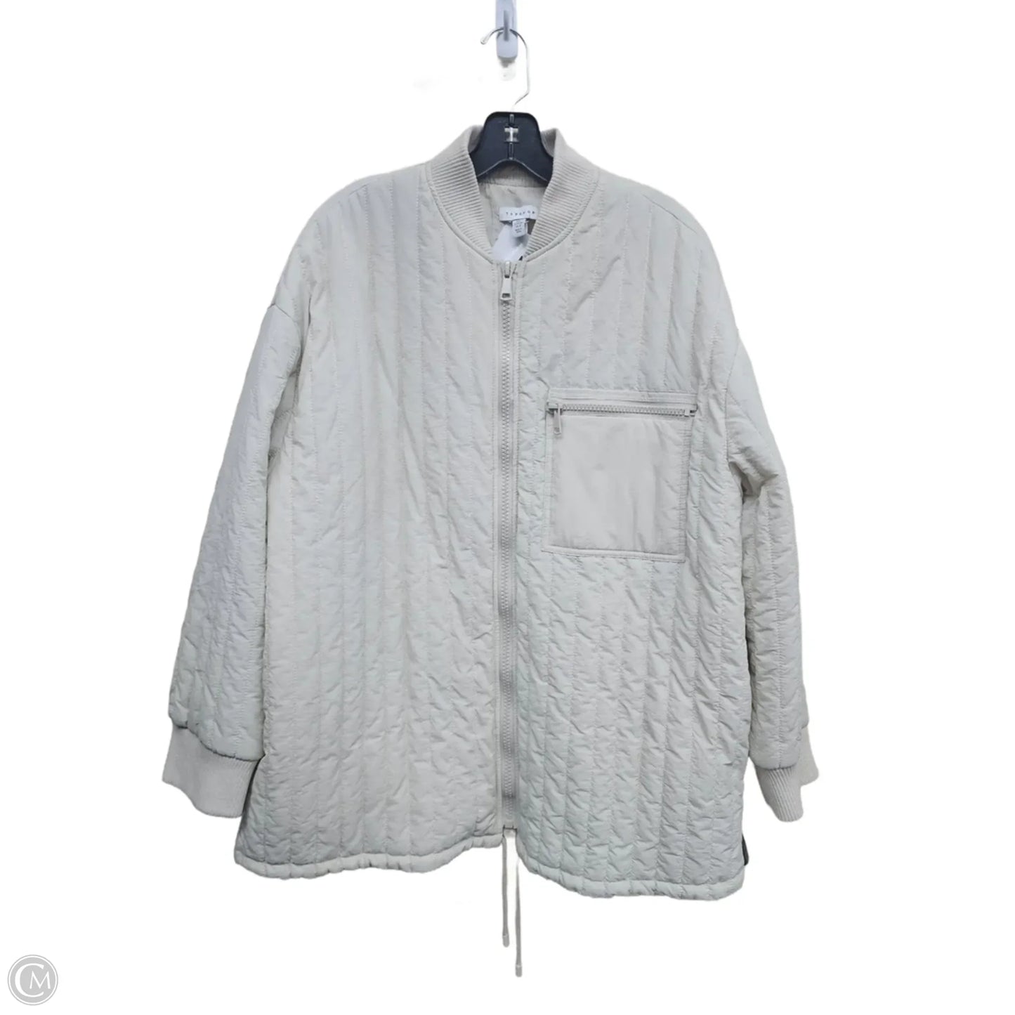 Coat Puffer & Quilted By Topshop In White, Size: L