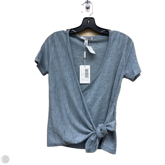 Top Short Sleeve By Autumn Cashmere In Blue, Size: M