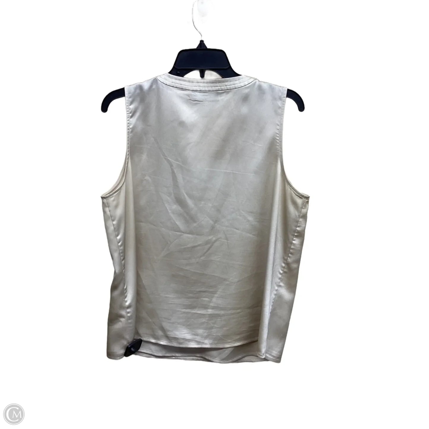 Top Sleeveless Designer By Karl Lagerfeld In Gold, Size: L