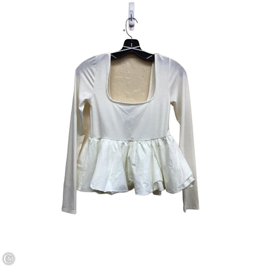 Top Long Sleeve By Silence And Noise In White, Size: S