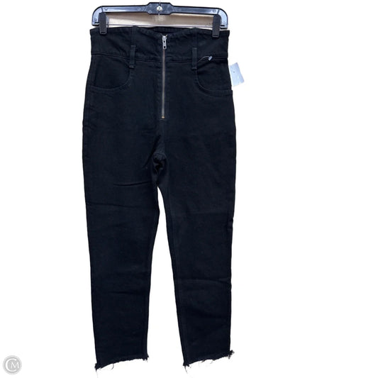 Jeans Straight By Reformation In Black Denim, Size: 4