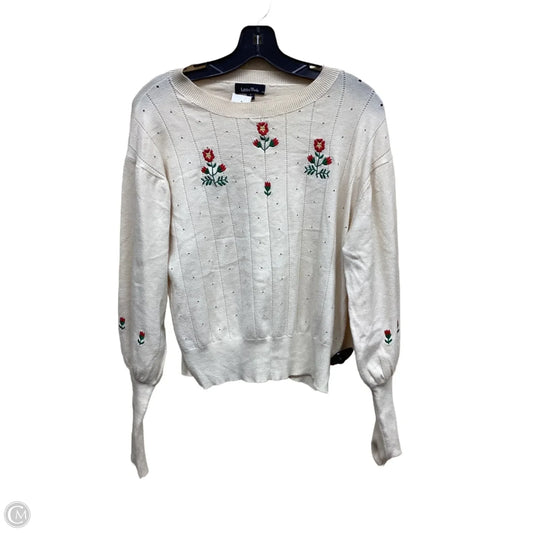 Top Long Sleeve By Lea & Viola In Cream, Size: S